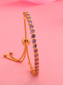 Estele - Gold Plated CZ Twisted Designer Bracelet for women